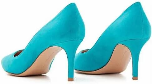 Gianvito Rossi Hoge hakken Turquoise Suede Pumps in blauw