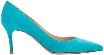 Gianvito Rossi Hoge hakken Turquoise Suede Pumps in blauw