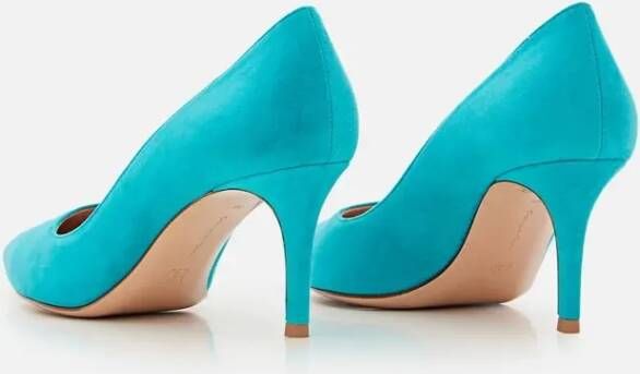 Gianvito Rossi Hoge hakken Turquoise Suede Pumps in blauw