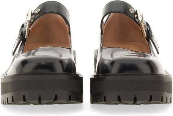 Gianvito Rossi Rounded Toe Leather Sandals in grijs