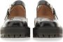 Gianvito Rossi Rounded Toe Leather Sandals in grijs - Thumbnail 2