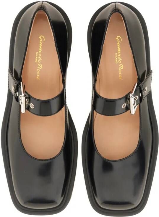 Gianvito Rossi Rounded Toe Leather Sandals in grijs