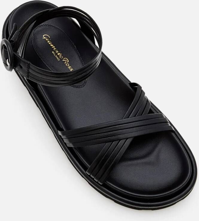 Gianvito Rossi Sandalen Nappa Leather Sandals With Buckled Strap in zwart
