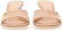 Gianvito Rossi Slippers & Mules "Ascent" Open-Toe Calf Leather Mules in beige - Thumbnail 2