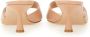 Gianvito Rossi Slippers & Mules "Ascent" Open-Toe Calf Leather Mules in beige - Thumbnail 3