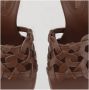 Gianvito Rossi Slippers & Mules Woven Leather Mules in bruin - Thumbnail 3