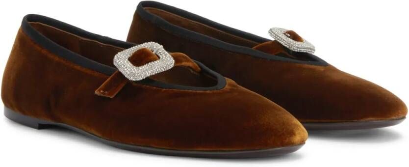 giuseppe zanotti Georgia Buckle Ballerinas in zwart