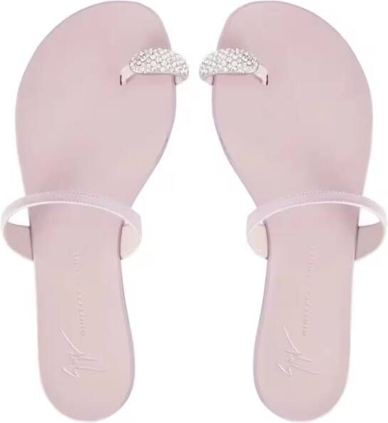 giuseppe zanotti Sandalen Nuvo Roll 10 Flat Sandal in paars