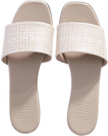 Givenchy Slippers 4G flat mules in 4G coated canvas in beige