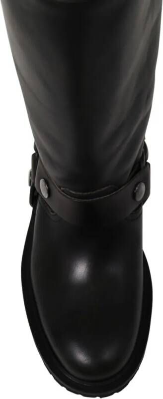 Golden Goose Boots Kurt Distressed Bull Leather Upper With Strap in zwart