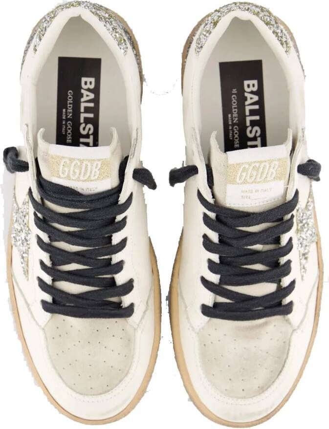 Golden Goose Low-Top Sneakers Ball Star Sneakers With Glitter in crème