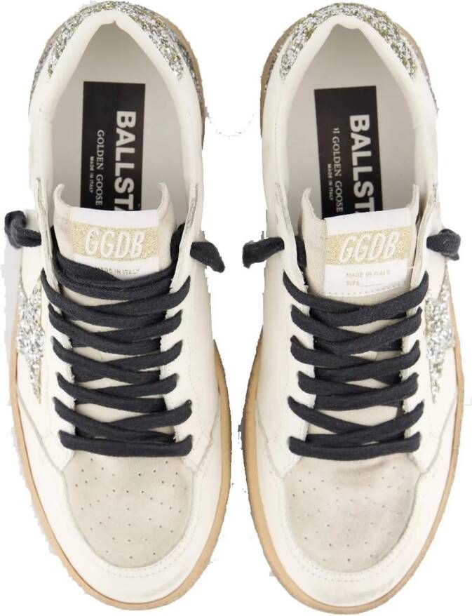 Golden Goose Low-Top Sneakers Ball Star Sneakers With Glitter in crème