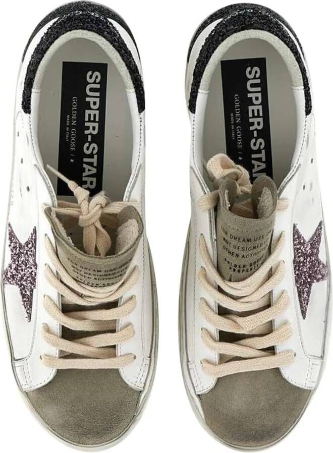 Golden Goose Low-Top Sneakers Textured Star Design Sneakers With Sparkling Accen in beige