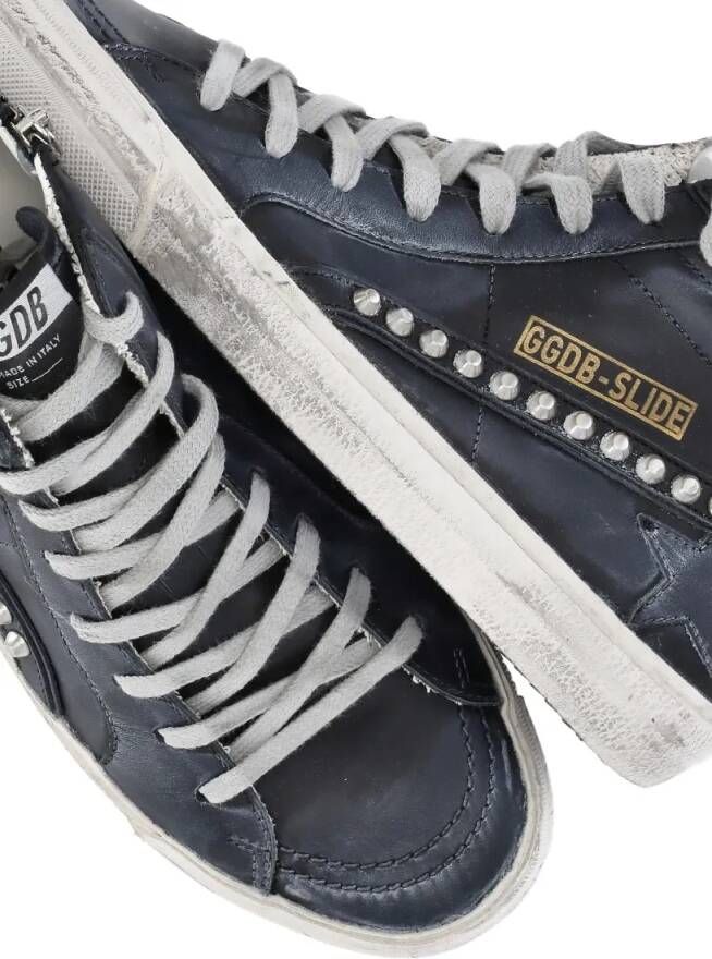 Golden Goose Low-Top Sneakers Black Smooth Leather Sneakers in zwart