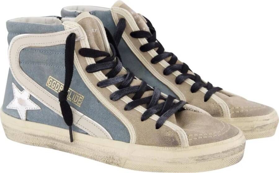 Golden Goose Low-Top Sneakers Dames Slide Wave in blauw