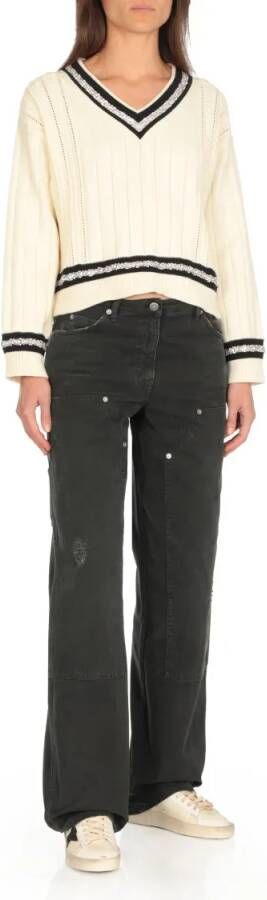 Golden Goose Low-Top Sneakers Dames Stardan Sneaker Wit Glitter in wit