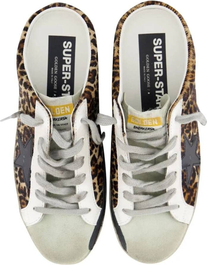 Golden Goose Low-Top Sneakers Dames Super Star Slipon Beige Leo in beige