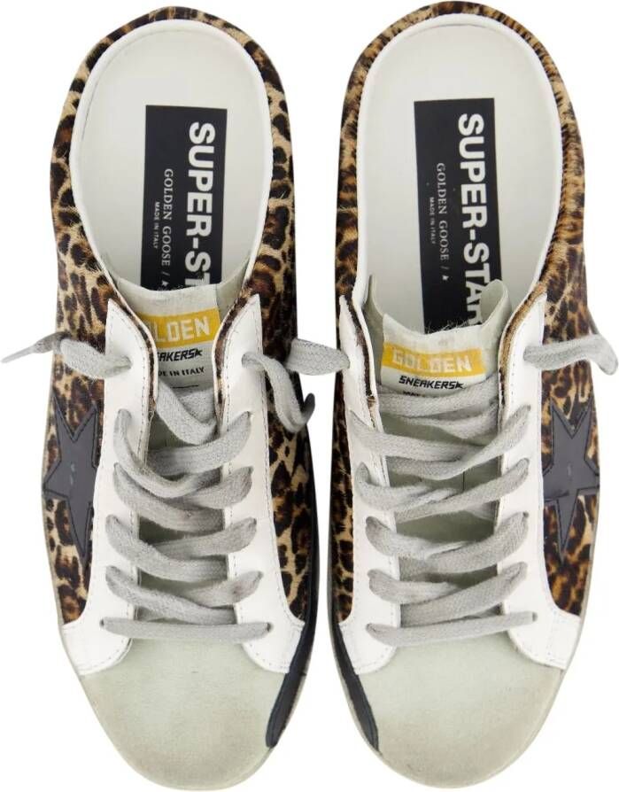 Golden Goose Low-Top Sneakers Dames Super Star Slipon Beige Leo in beige