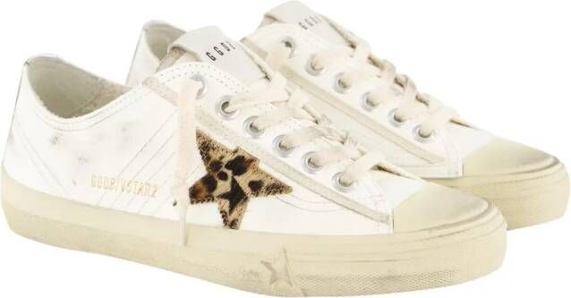Golden Goose Low-Top Sneakers Dames V-Star 2 Sneaker Wit Leo in wit