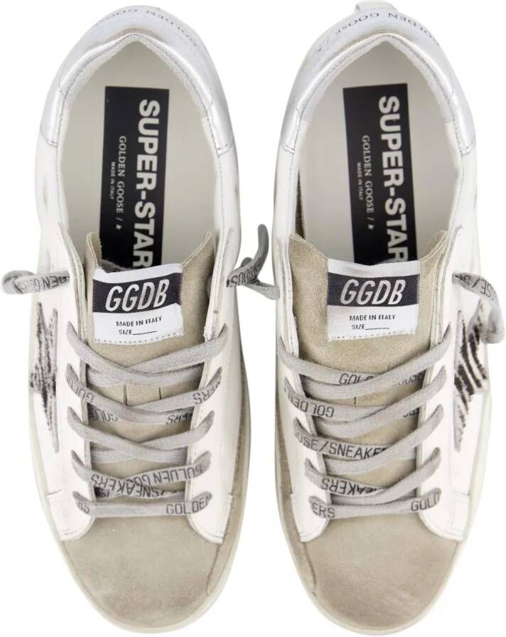Golden Goose Low-Top Sneakers Dames Super-Star Sneaker Wit Zebra in wit