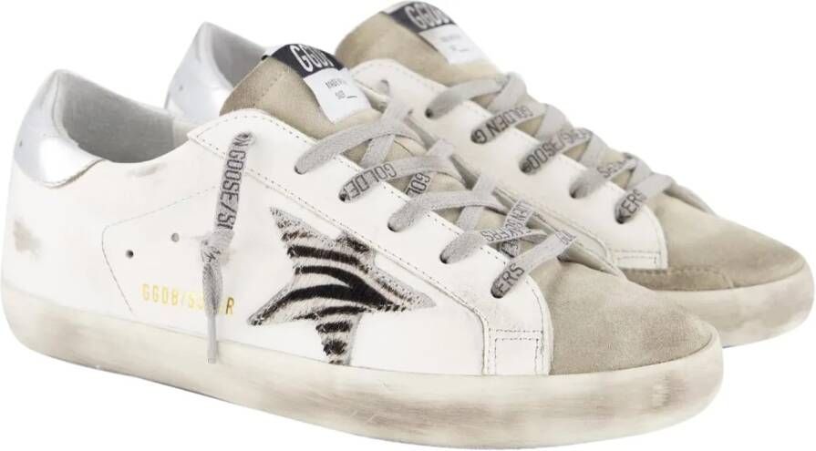 Golden Goose Low-Top Sneakers Dames Super-Star Sneaker Wit Zebra in wit