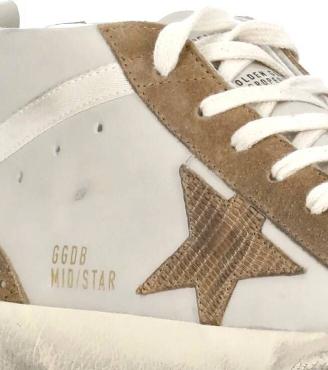 Golden Goose Low-Top Sneakers Grey Mid Star Sneakers in grijs