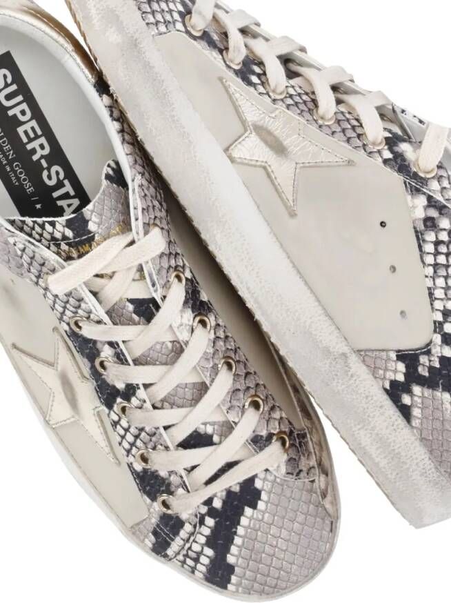 Golden Goose Low-Top Sneakers Grey Super Star Double Quarter Sneakers in grijs