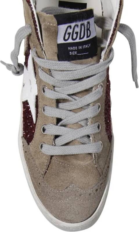 Golden Goose Low-Top Sneakers Mid Star Glitter Upper Suede Sneaker in meerkleurig