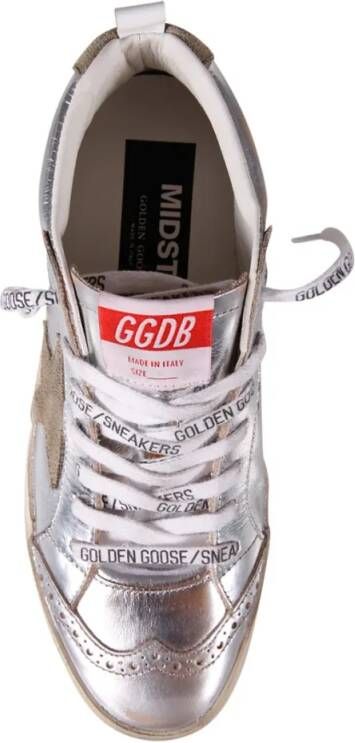Golden Goose Low-Top Sneakers Mid Star Laminated Sneakers in zilver