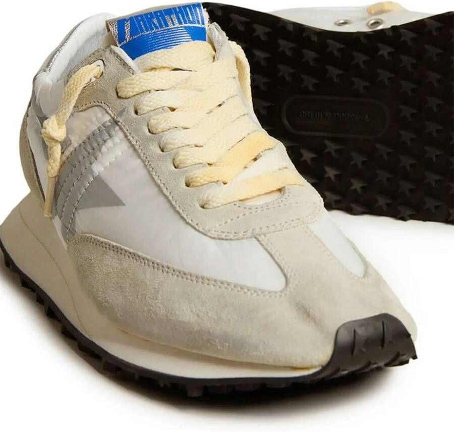 Golden Goose Low-Top Sneakers Nylon Sneakers With Beige Suede Inserts in wit
