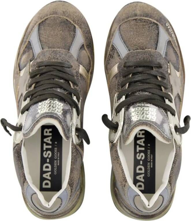 Golden Goose Low-Top Sneakers Dames Running Dad Sneaker Grijs in grijs