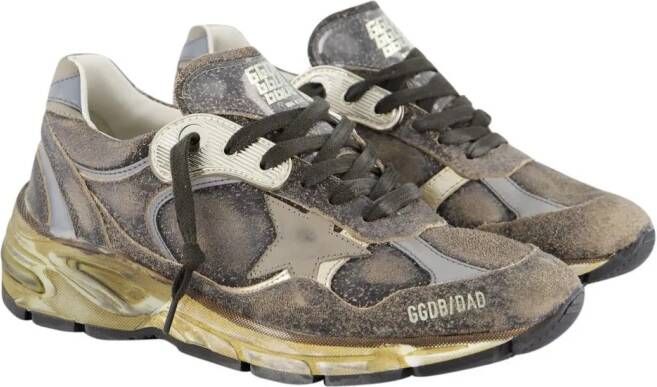 Golden Goose Low-Top Sneakers Running Dad Sneakers Leather Black in grijs