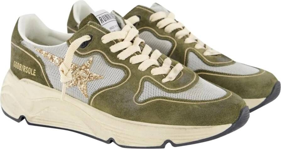 Golden Goose Low-Top Sneakers Dames Running Sneaker Groen in groen