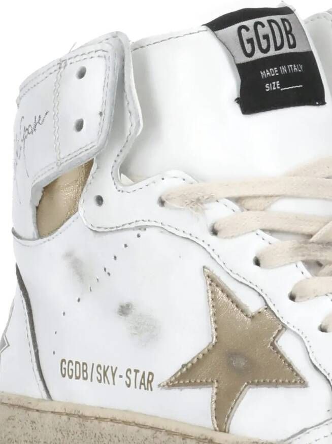 Golden Goose Low-Top Sneakers White High Top Sneakers Sky-Star in wit
