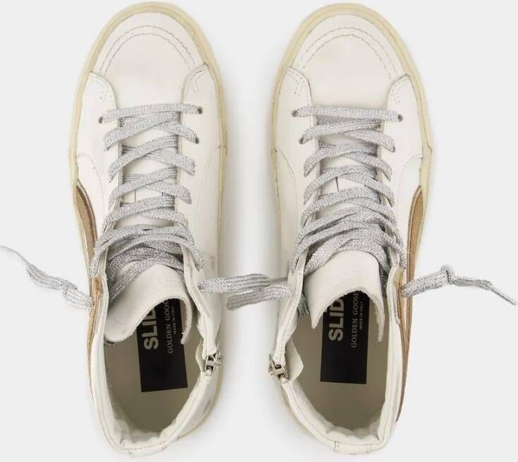Golden Goose Low-Top Sneakers Slide Sneakers Leather White in beige