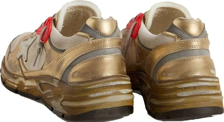 Golden Goose Low-Top Sneakers Vintage-Finish Golden Leather Sneakers in groen