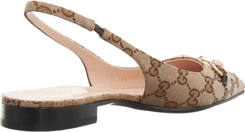 Gucci Hoge hakken Erin Ballet Slingback in beige