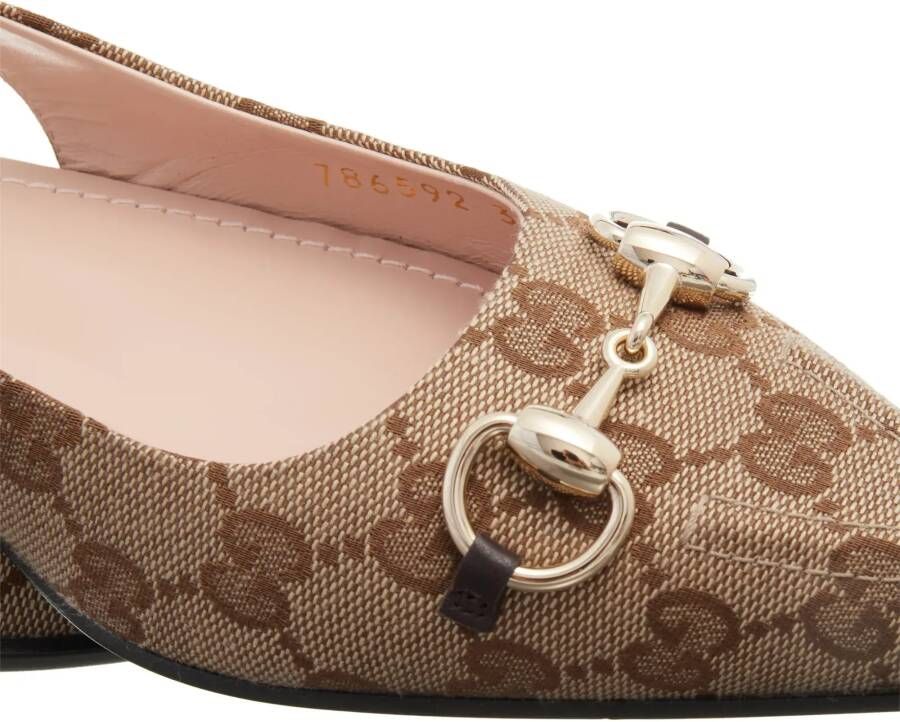 Gucci Hoge hakken Erin Ballet Slingback in beige