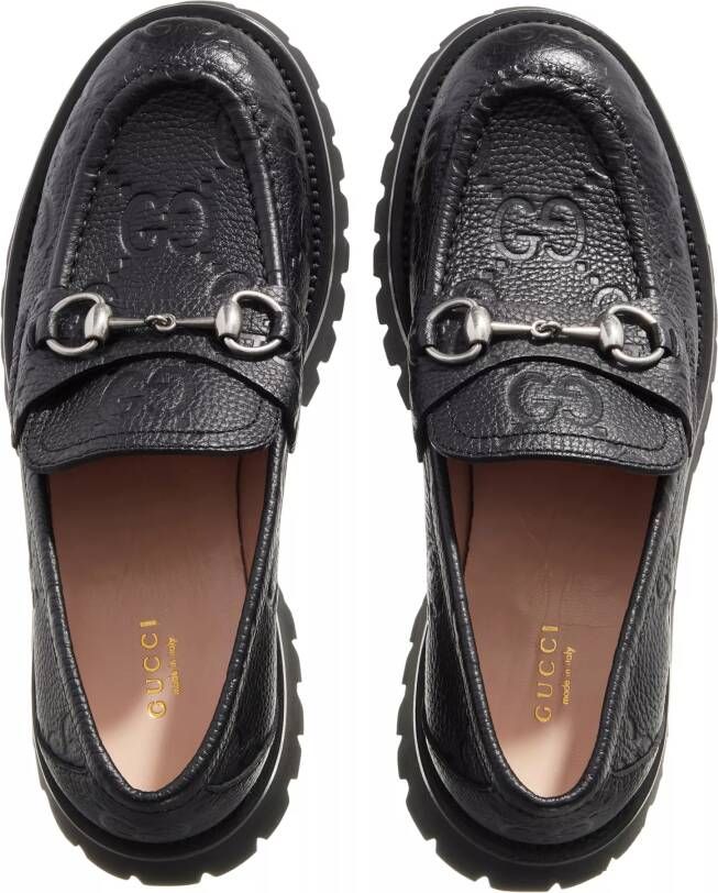 Gucci Loafers & ballerina schoenen GG Lug Loafers in zwart