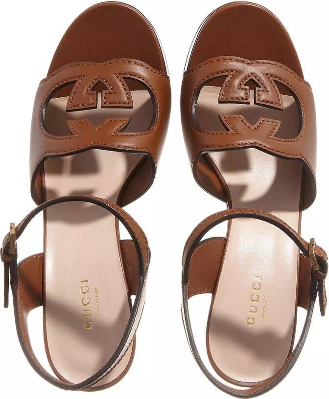Gucci Pumps & high heels Interlocking G Sandal in bruin