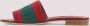 Gucci Sandalen Open-Toe Red Leather Sandals in meerkleurig - Thumbnail 2