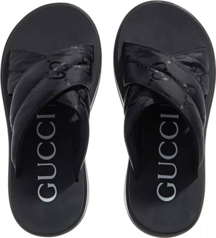 Gucci Sneakers Plateau Slides in zwart