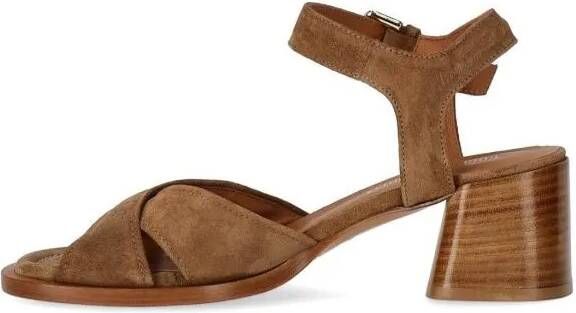 Guglielmo Rotta Sandalen Gaja Brown Heeled Sandal in bruin
