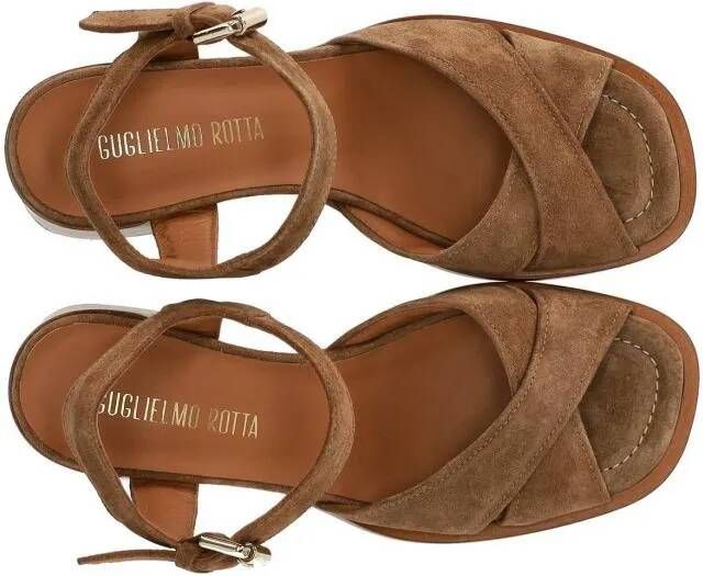 Guglielmo Rotta Sandalen Gaja Brown Heeled Sandal in bruin