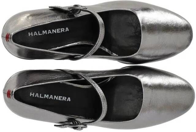 Halmanera Hoge hakken Mary Jane Metal Steel Pump in zilver