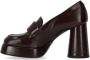 Halmanera Hoge hakken Glaze Dark Brown Heeled Loafer in bruin - Thumbnail 4