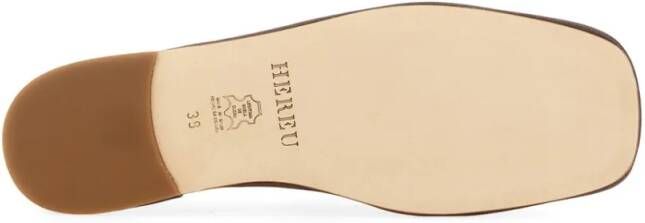 Hereu "Dansa" Dancer Flat Shoes in bruin