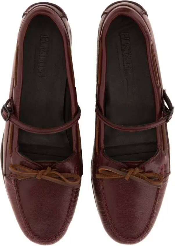 Hereu "Mary Jane Lorea Supple Shiny" Moccasins in rood