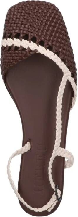 Hereu Slippers & Mules "Rondaia" Slingback Mules – Brown in bruin