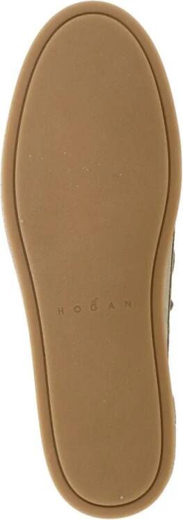 Hogan Beige H683 Suede Leather Loafers in beige